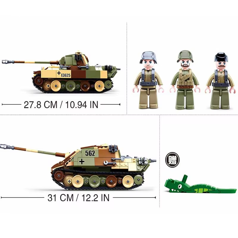 725 Peças Blocos de Montar Tan - Lego Compatible Military Tank avaliação e preço
