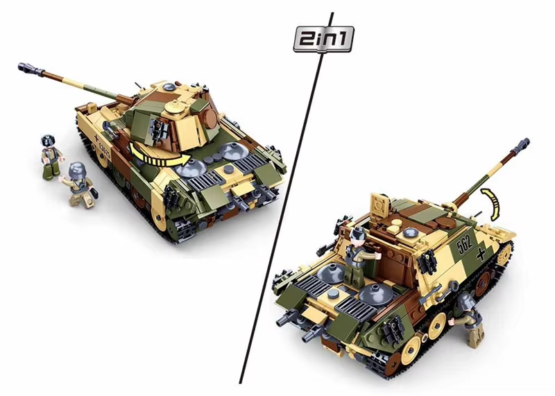 725 Peças Blocos de Montar Tan - Lego Compatible Military Tank avaliação e preço