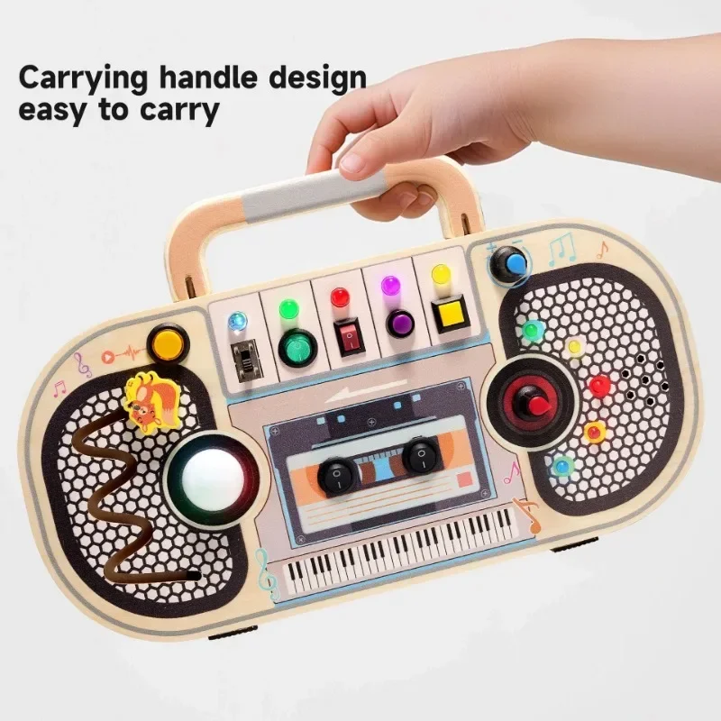 Brinquedos Montessori para cri - Montessori Wooden Busy Board Toddler avaliação e preço