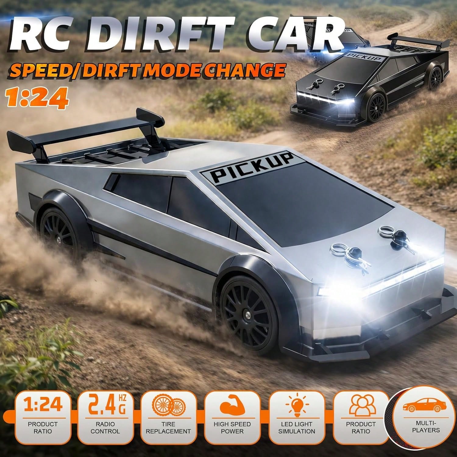 Carro de Drift RC 4WD em Escal - Rc Drift Car 1 24 Scale 4Wd avaliação e preço