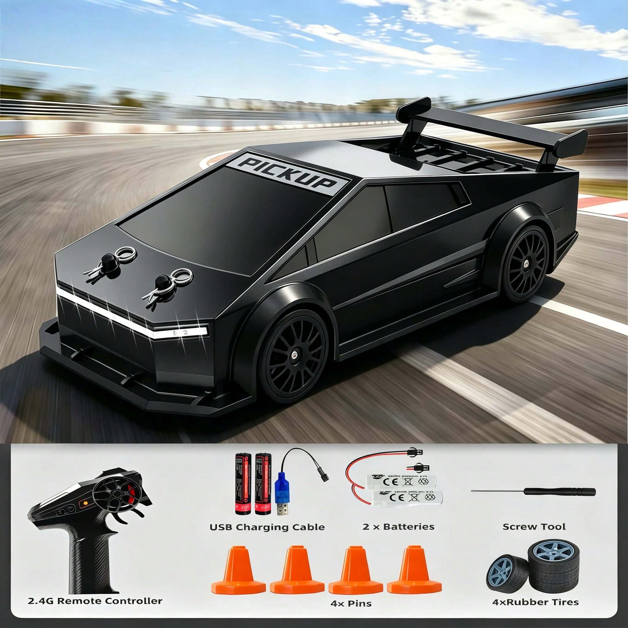 Carro de Drift RC 4WD em Escal - Rc Drift Car 1 24 Scale 4Wd avaliação e preço