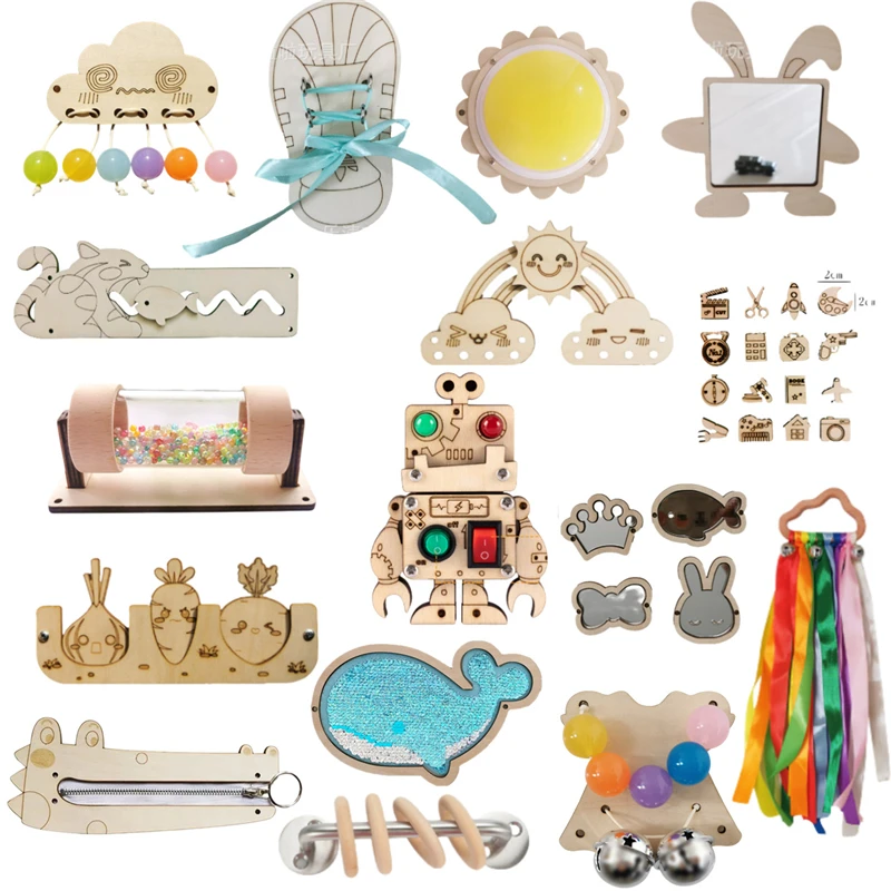 Montessori ocupado placa diy a - Montessori Wooden Busy Board Toddler avaliação e preço