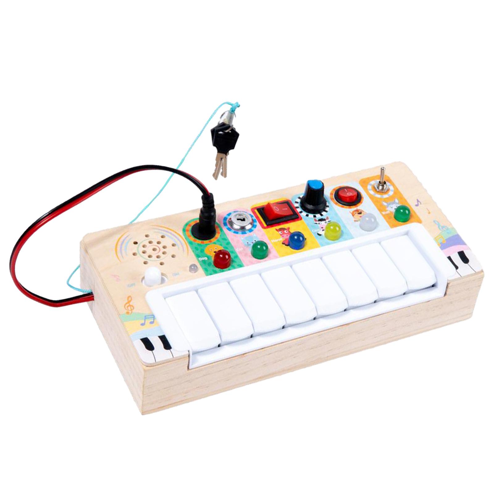 Piano de madeira com interrupt - Montessori Wooden Busy Board Toddler avaliação e preço