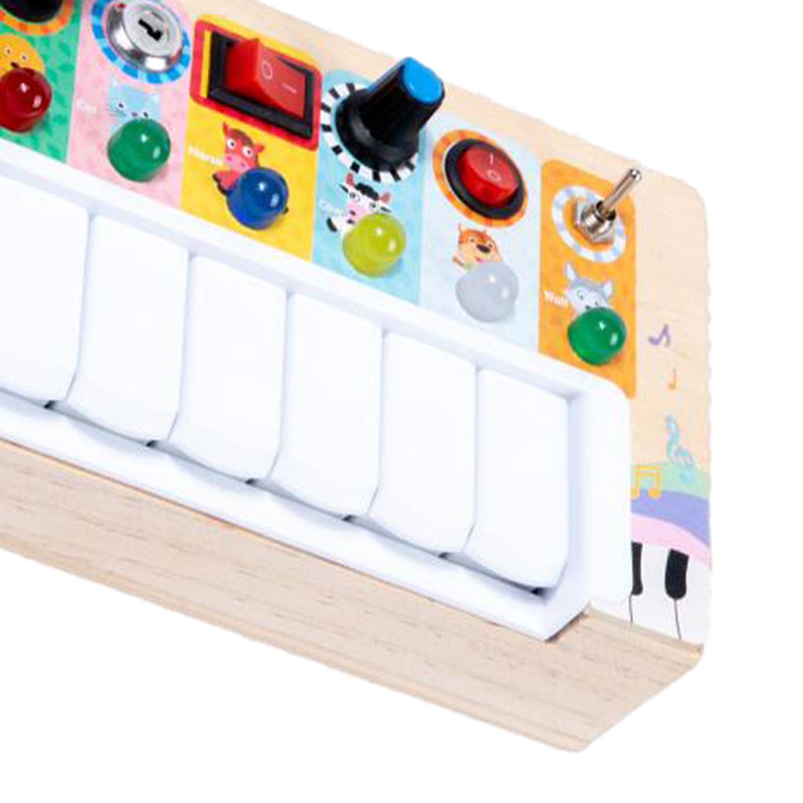 Piano de madeira com interrupt - Montessori Wooden Busy Board Toddler avaliação e preço