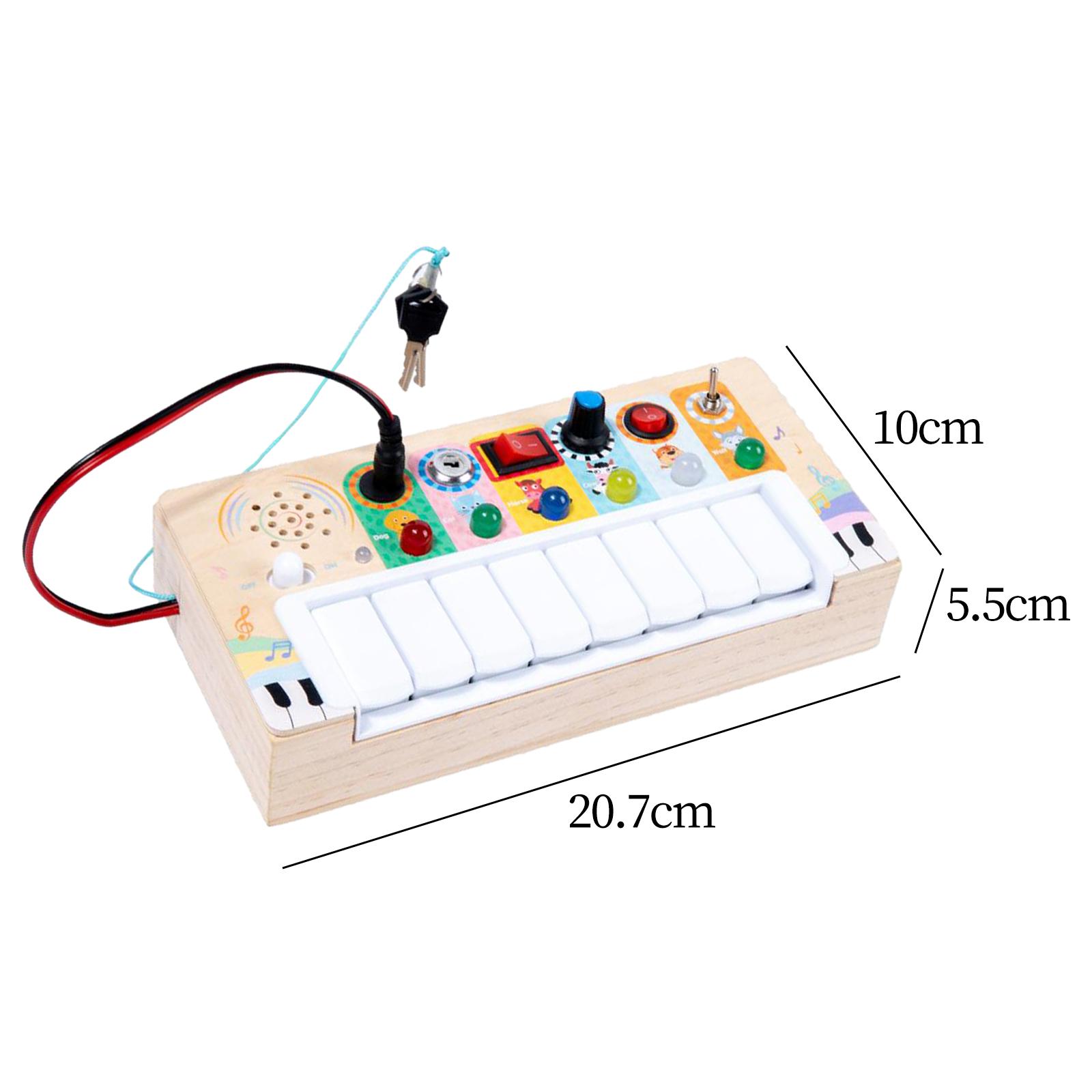 Piano de madeira com interrupt - Montessori Wooden Busy Board Toddler avaliação e preço